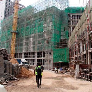 An ongoing construction at Pangani affordable Housing project in Nairobi on June 16, 2021. PS Hinga said that pensioners will be allowed to withdraw 40 percent of their savings towards owning their own houses. PHOTO LUCY WANJIRU